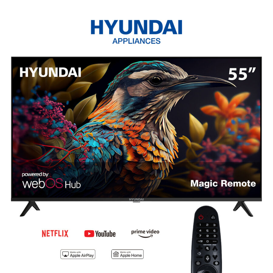 Hyundai Smart LED TV 55 inch UHD 4K webOS Frameless