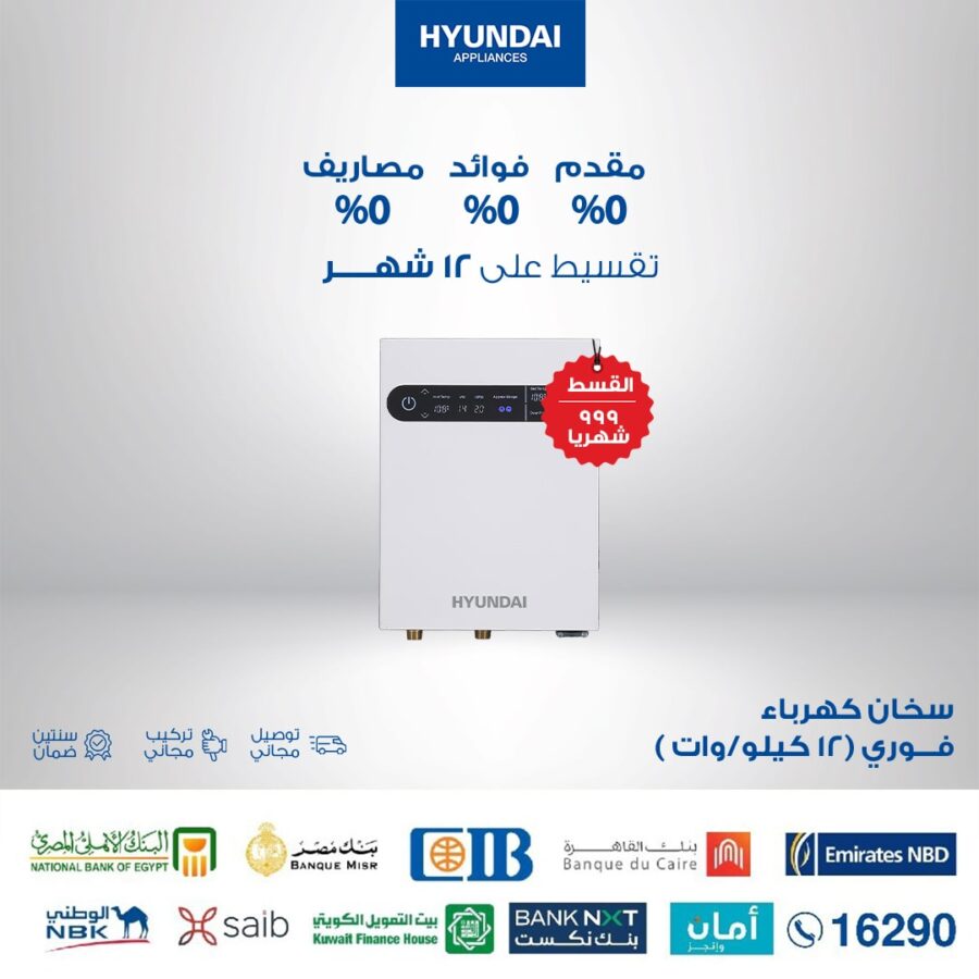 HYUNDAI Instant Electrical Water Heater Q22120 White 12KW