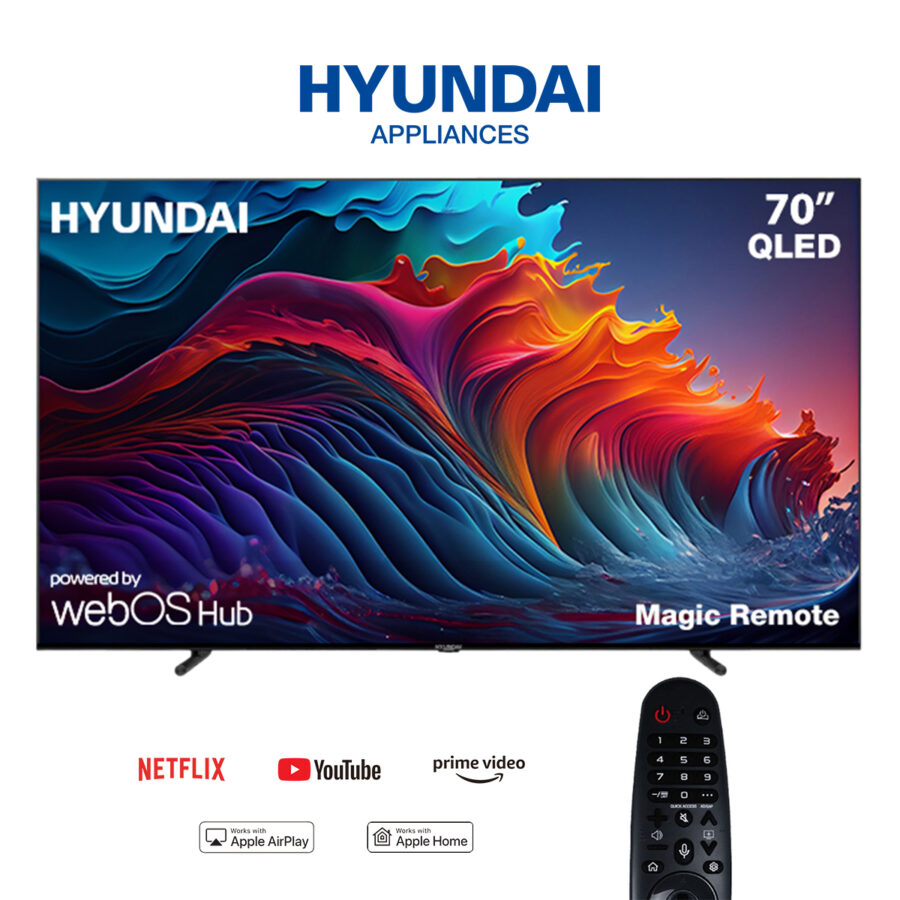 Hyundai Smart QLED TV 70 inch 4K WebOS Frameless