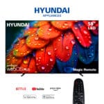 شاشة هيونداي 58 بوصه سمارت بتقنية LED 4K WebOS بدون أطار